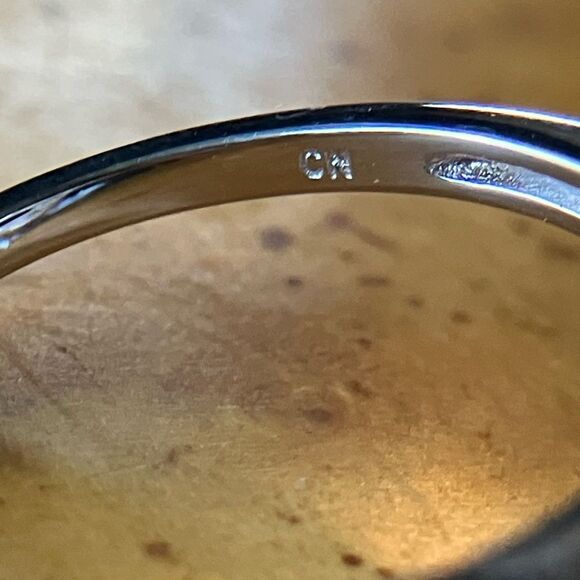 Natural Black Spinel Sterling Silver Ring Size 8 - Picture 7 of 10